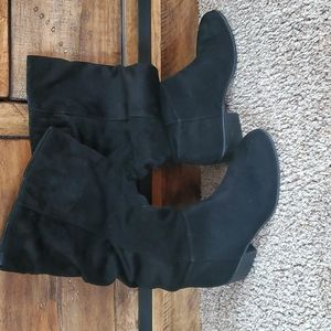 Candies black mid-calf microsuade size 8 slouch boots